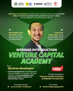 Venture Capital Academy: Program Baru SUMU Bakal Didik Kamu Jadi Founder Perusahaan yang Bisa Akses Investasi Puluhan Milyar